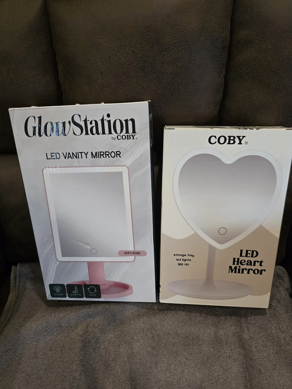 Soft Rose LED Vanity Mirror – Rectangle & Heart Options